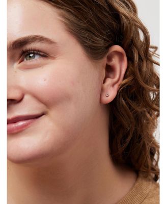 Gold Stud Earrings - Invisible Set Studs