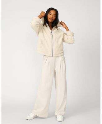 Women's Pleated Wide Leg Stretch Trouser