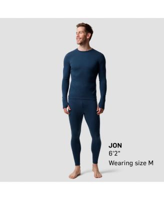 Men's Cedars RWS Merino Mid-Wt Baselayer Crew Top Midweight Long Underwear Tops