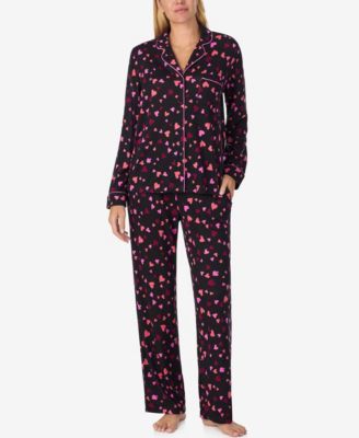 Women's 2-Piece Sleepwear Long-Sleeve Top and Pajama Pants Set