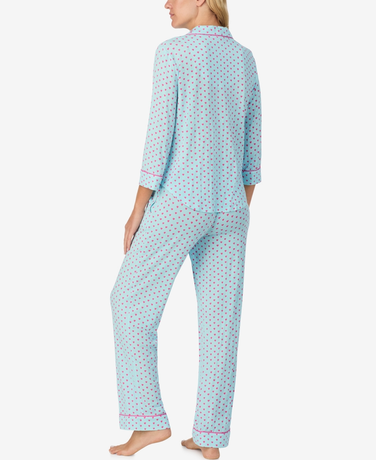 Kate Spade Women's 2-piece Sleepwear 3/4-sleeve Top And Pajama Pants Set In Multi
