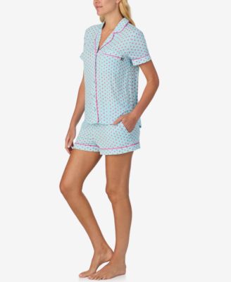 Women's 2-Piece Sleepwear Short-Sleeve Shirt and Pajama Shorts Set