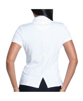 Women's Pleated Placket Short Sleeve Golf Polo