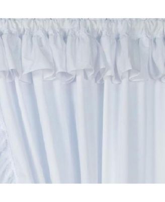 2-Piece Ruffled Priscilla Window Curtain Panel Pair with ties - 80x72" Natural