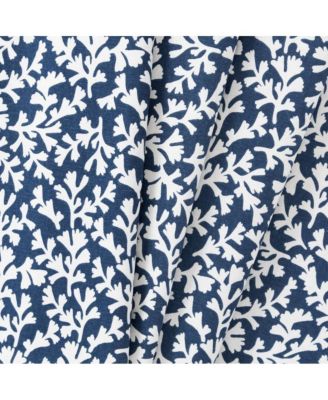 Sea Tumble Window Treatment 3" Rod Pocket 100% Cotton Curtain Panels Pairs 100" x 63" Navy