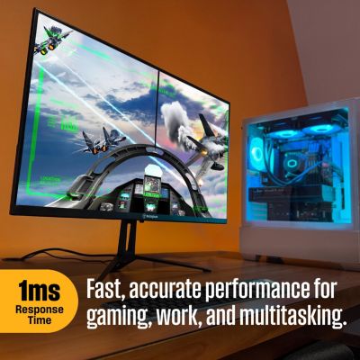 27" Full HD IPS Monitor, 100Hz, 1ms Response, HDR, Adaptive Sync, Built-in Speakers, HDMI & VGA, Gaming & Office (2025)