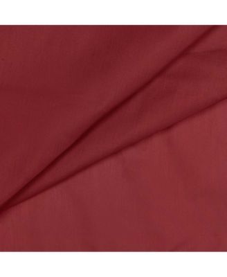Ellis Stacey 1.5" Rod Pocket High Quality Fabric Solid Color Window Tailored Tier Pair 56"x36" Merlot