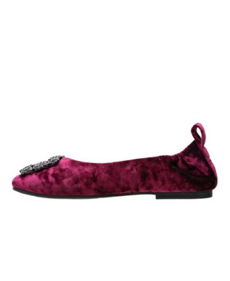 MINA Women's Glam Sparkly Medallion Ballet Flat