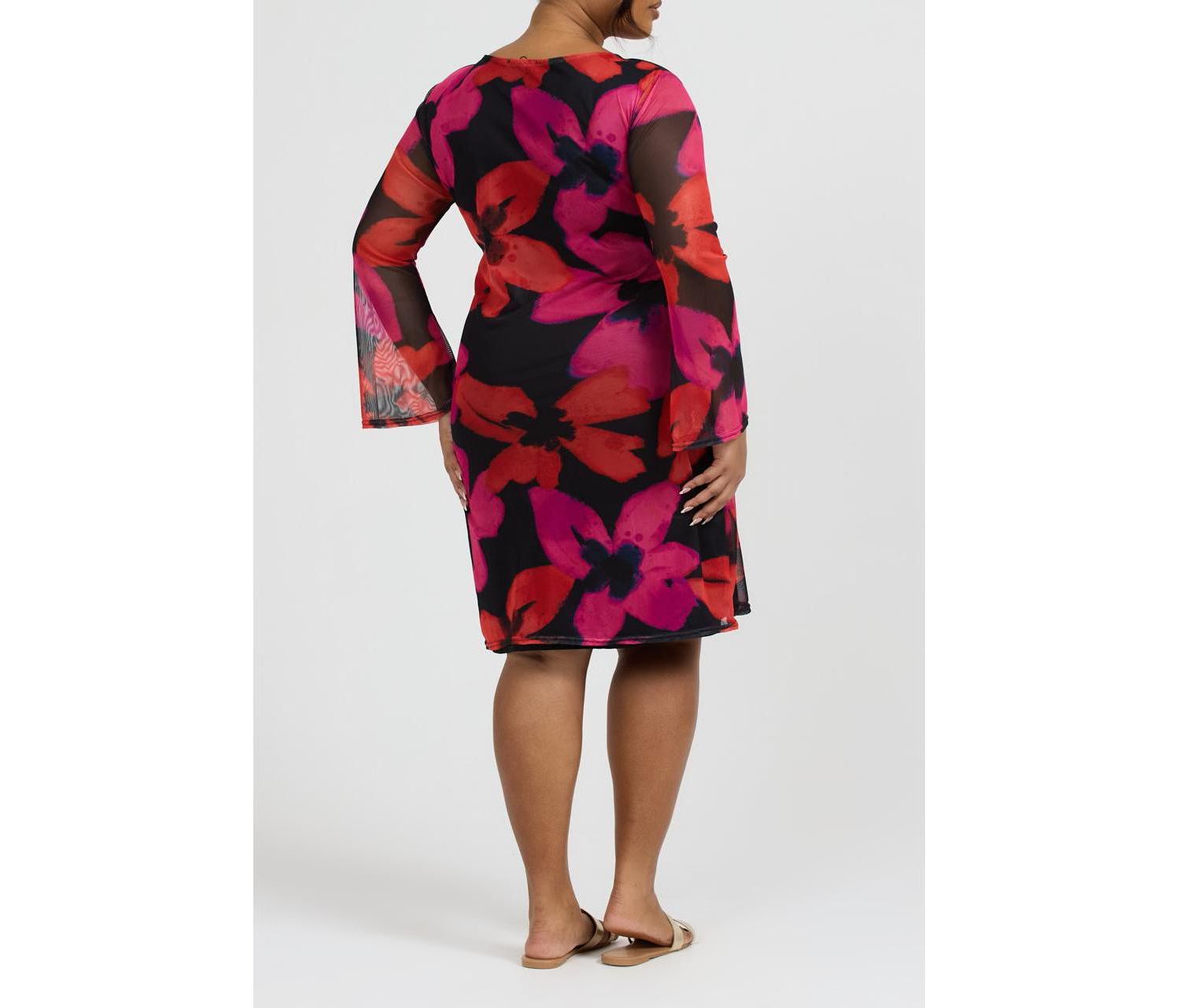 Women's Bold Floral Print Mini Dress