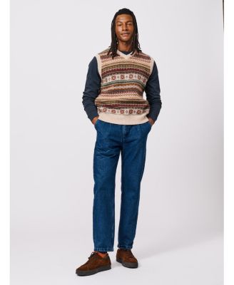 Fair Isle Slipover Wool Vest