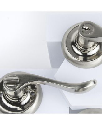 Zinc Alloy Door Lever with Ergonomic Grip, Chamfered Edges, Easy Installation