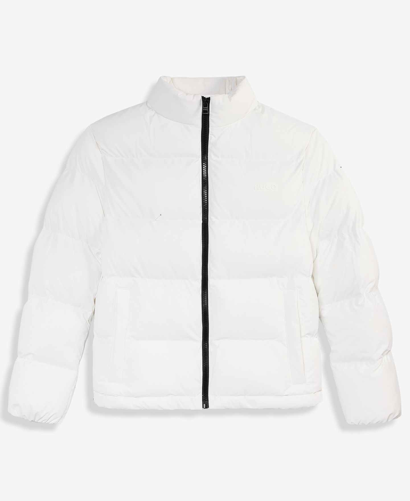 Мужская куртка Hugo Boss HUGO by Coated Puffer, цвет: Белый — фото 4