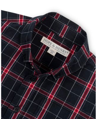 Boys Organic Long Sleeve Stretch Poplin Shirt