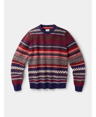 Men's Fair Isle Crew Neck Wool Sweater