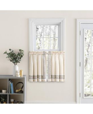 Richmark 1.5" Rod Pocket Tailored Tier for Windows 70" x 24" Natural