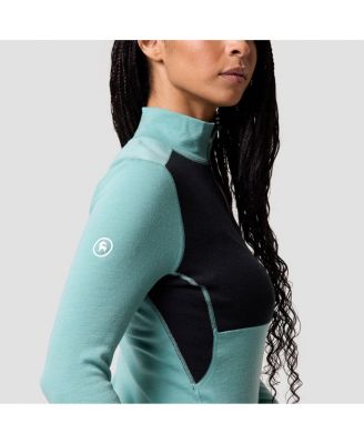 Women's Cedars RWS Merino Mid-Wt Baselayer 1/4-Zip Top Midweight Long Underwear Tops