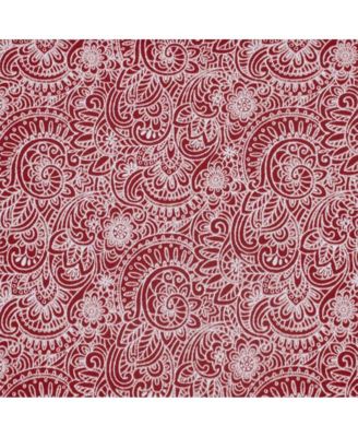 Ellis Segovia Printed Paisley Pattern on Ground 3" Rod Pocket High Quality Tailored Valance 50"x16" Red