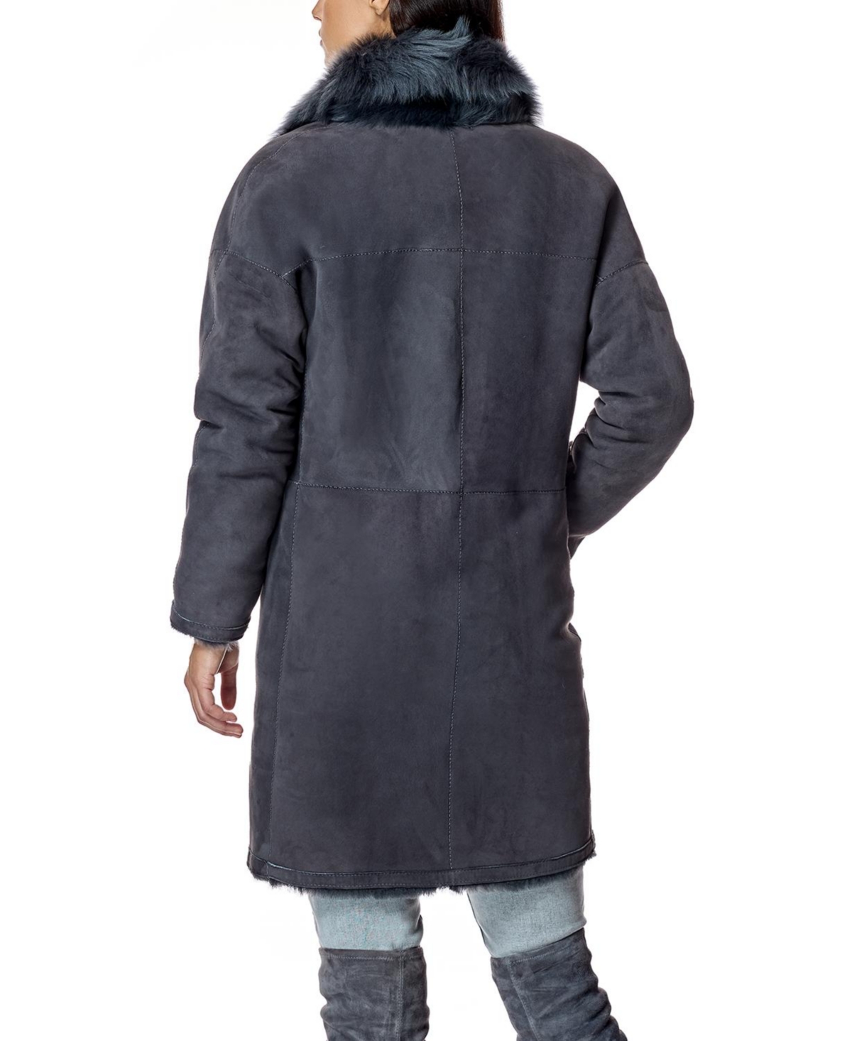 Julia & Stella by Maximilian Women's Reversible Shearling Coat