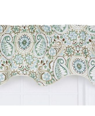 Paisley Prism Duchess 3" Rod Pocket Filler Valances for Windows 50" x 15" Latte