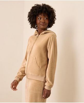 Women's Organic Cotton Velour Zip Hoodie