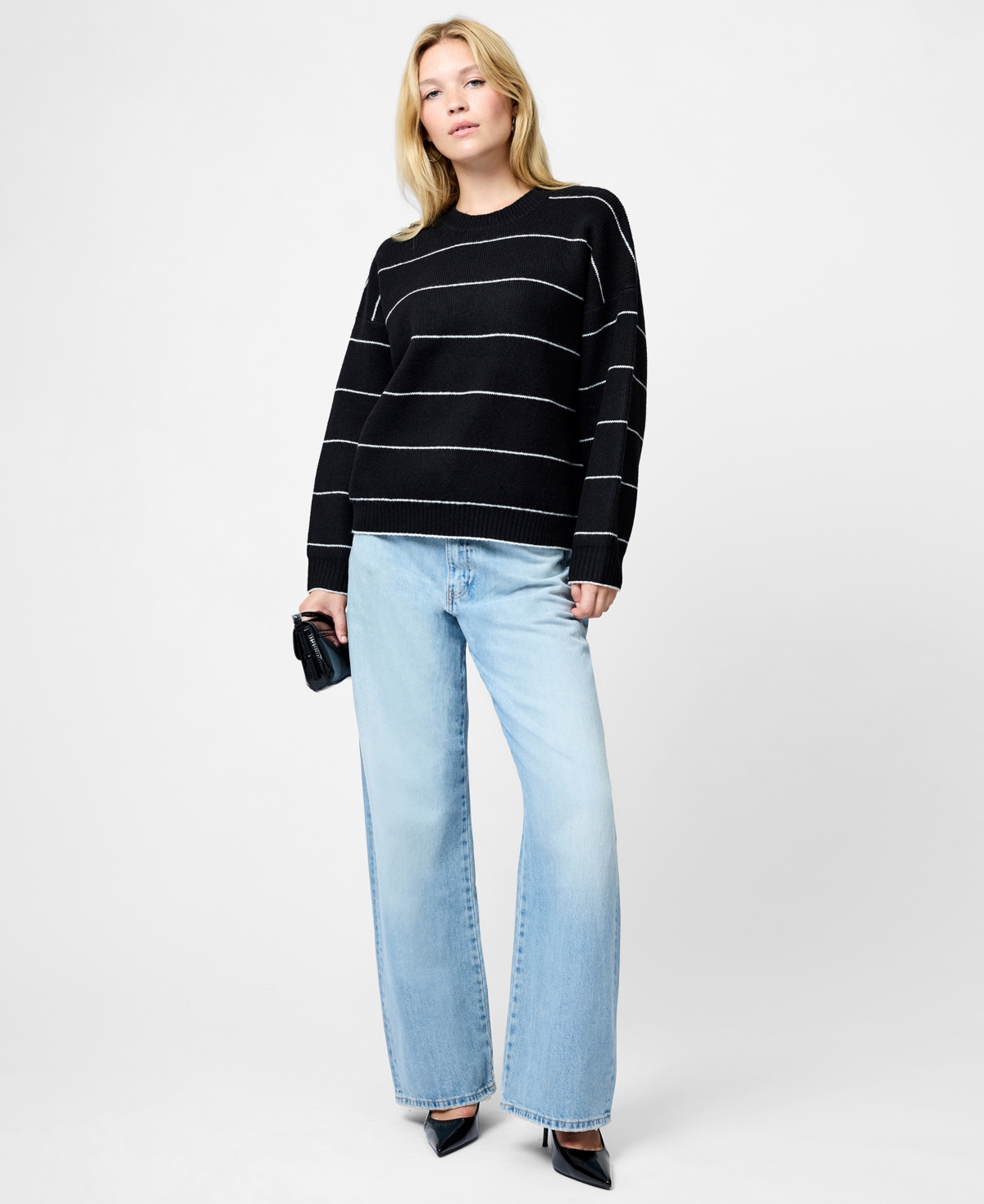 French Connection Women's Striped Long-Sleeve Sweater