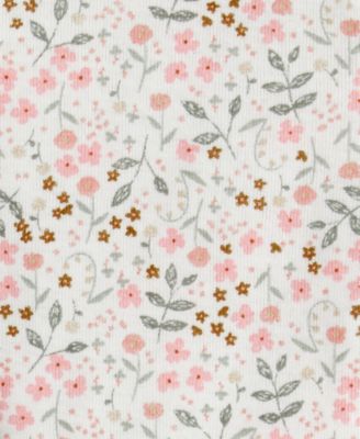 Baby Girls' Floral Sweatshirt, Bodysuit and Pants, 3-Piece Set