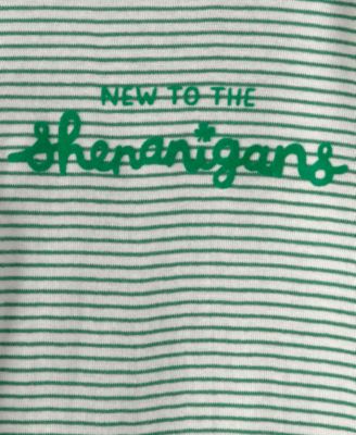 Baby Girls' or Baby Boys' Shenanigans Striped Bodysuit and Pants, 2-Piece Set