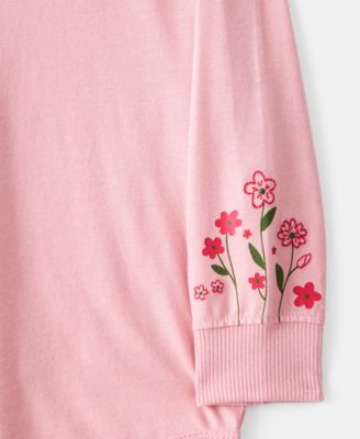 Baby Girls' Floral Long-Sleeve Bodysuit and Pants, 2-Piece Set