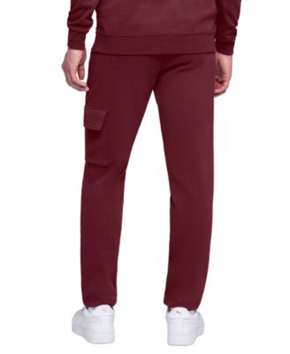 Men's Regular-Fit Logo Embossed Fleece Cargo Pants