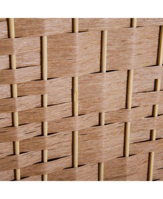 6 Panel Resin Wicker Folding Room Divider Privacy Screen Home Office