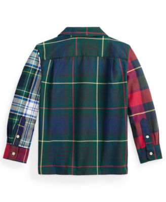 Boys' 2-7 Plaid Oxford Fun Shirt
