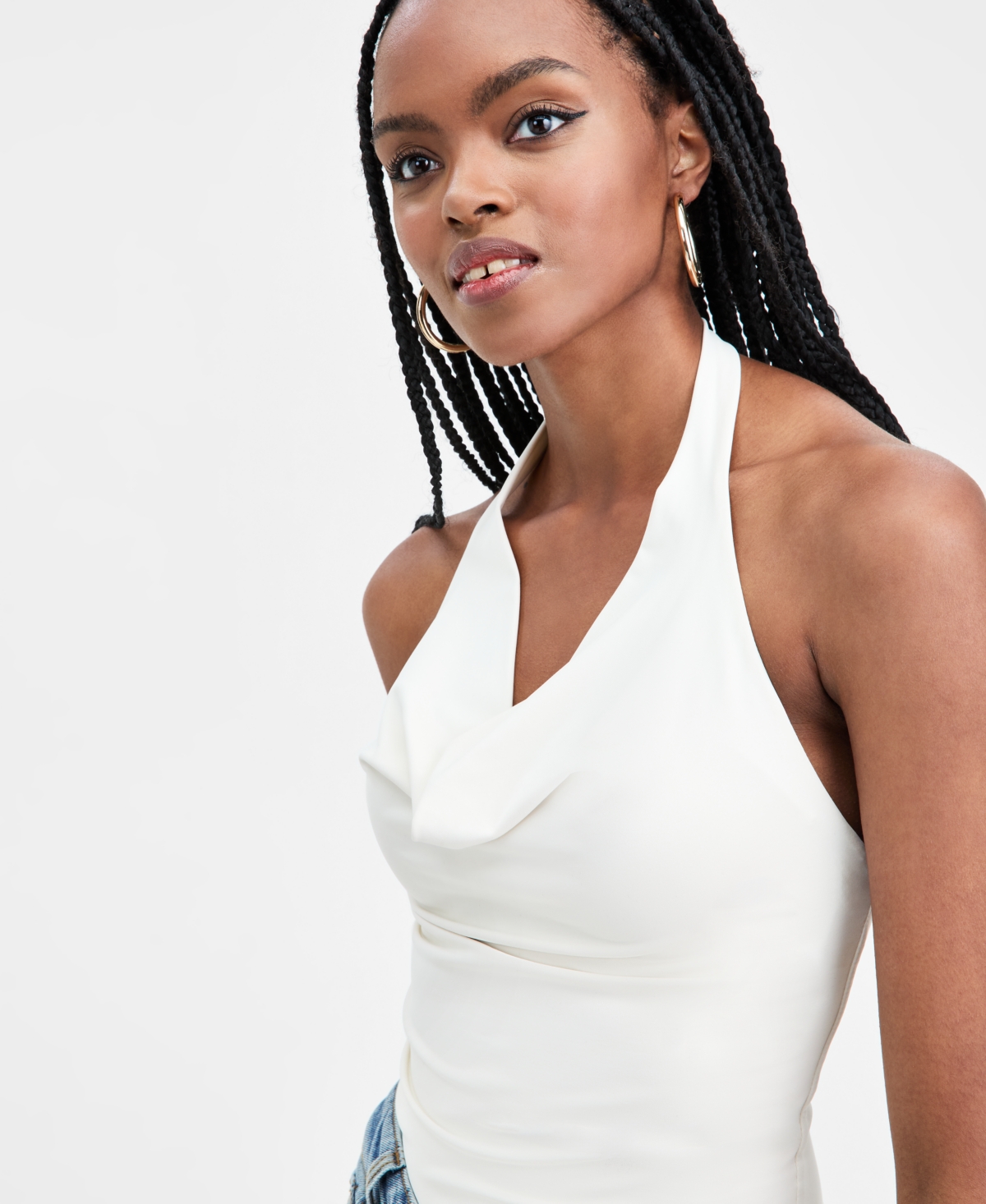 Bar Iii Women's Second Skin Halter Bodysuit, Macy's Exclusive In Brown