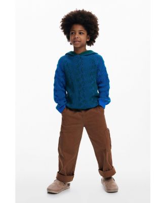 Boys's Blue hooded sweater