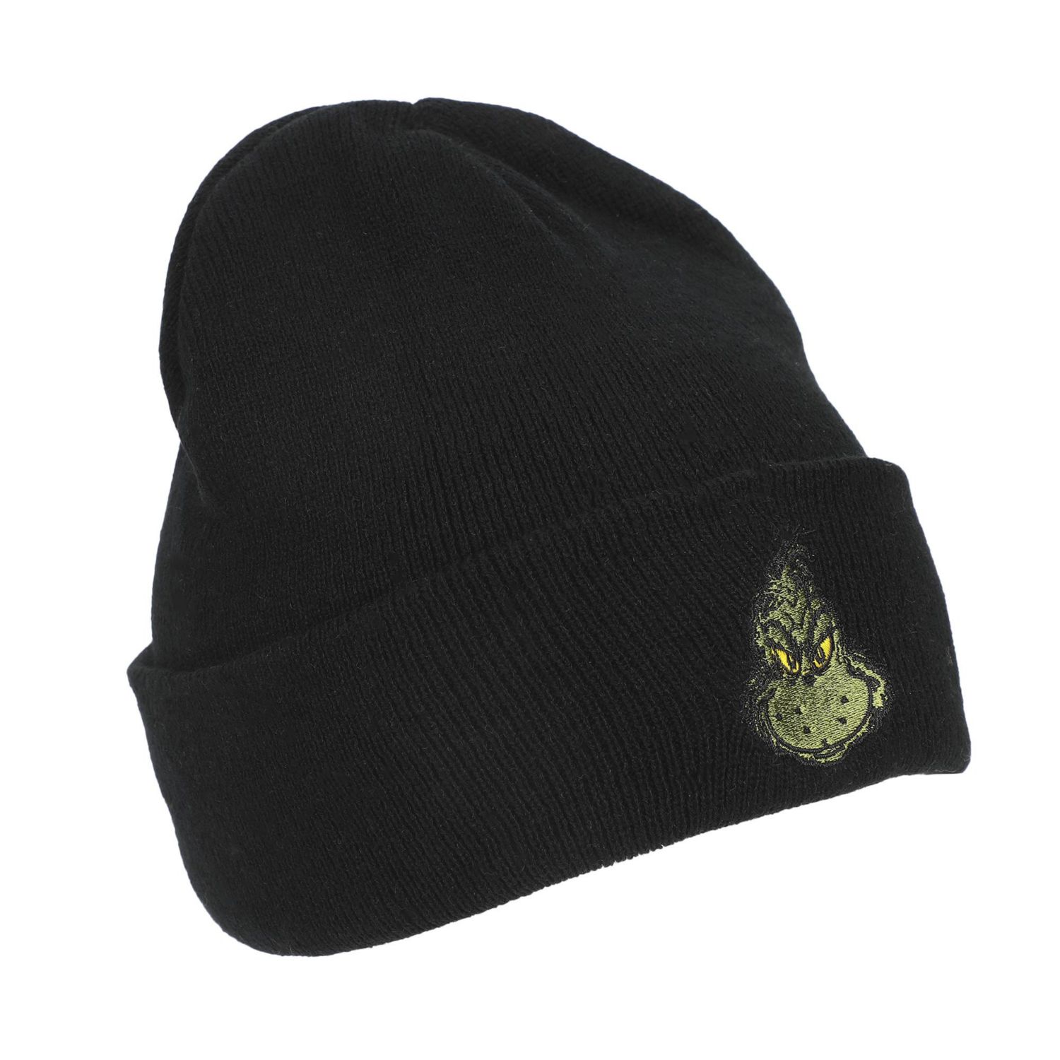 Men's Embroidery Black Acrylic Yarn Standard Cuff Beanie