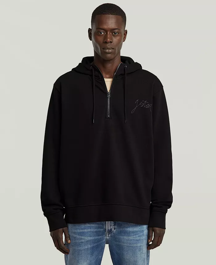 Men's Script Long-Sleeve Hooded Sweatshirt