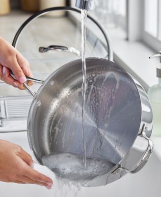 Valencia Pro Stainless Steel Uncoated 5-Quart Saut&eacute; Pan with Lid