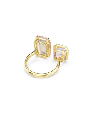 Gold-Tone Plated Multicolored Millenia Open Ring