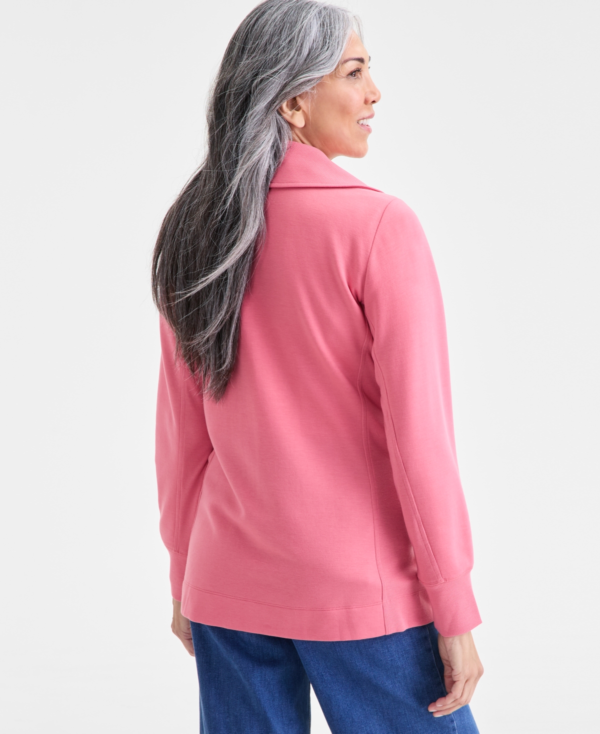 Style & Co Women's Zip-Front Fleece Tunic, Exclusively at Macy's