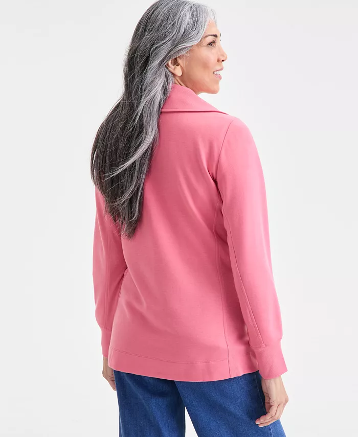 Women's Zip-Front Fleece Tunic - thumbnail 2