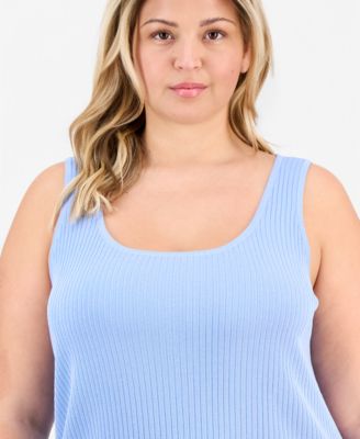 Plus Size Sutton Rib-Knit Sweater Tank