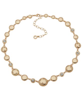 Anne Klein - Glass Bezel Stone Crystal Star Necklace