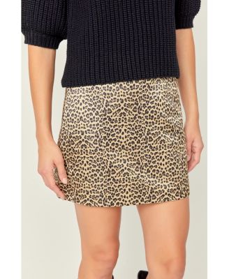 Women's Leopard Mini Skirt