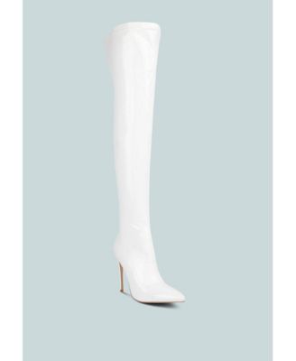 Womens Riggle Long Patent Pu High Heel Boots