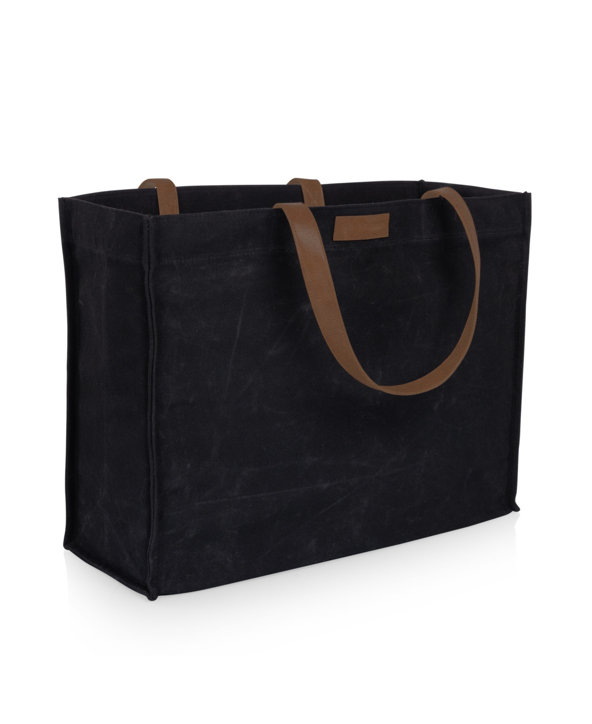 Oniva Market Waxed Canvas 14.75" Travel Tote In Black