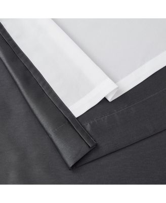 Jefferson Faux Silk Semi Sheer Light Filtering Microfiber Lined Grommet Lightweight Window Curtain Panels, Set of 2