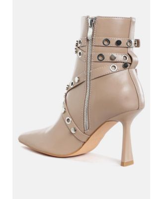 Womens Jaunts Eyelets & Studs Harness Ankle Boots