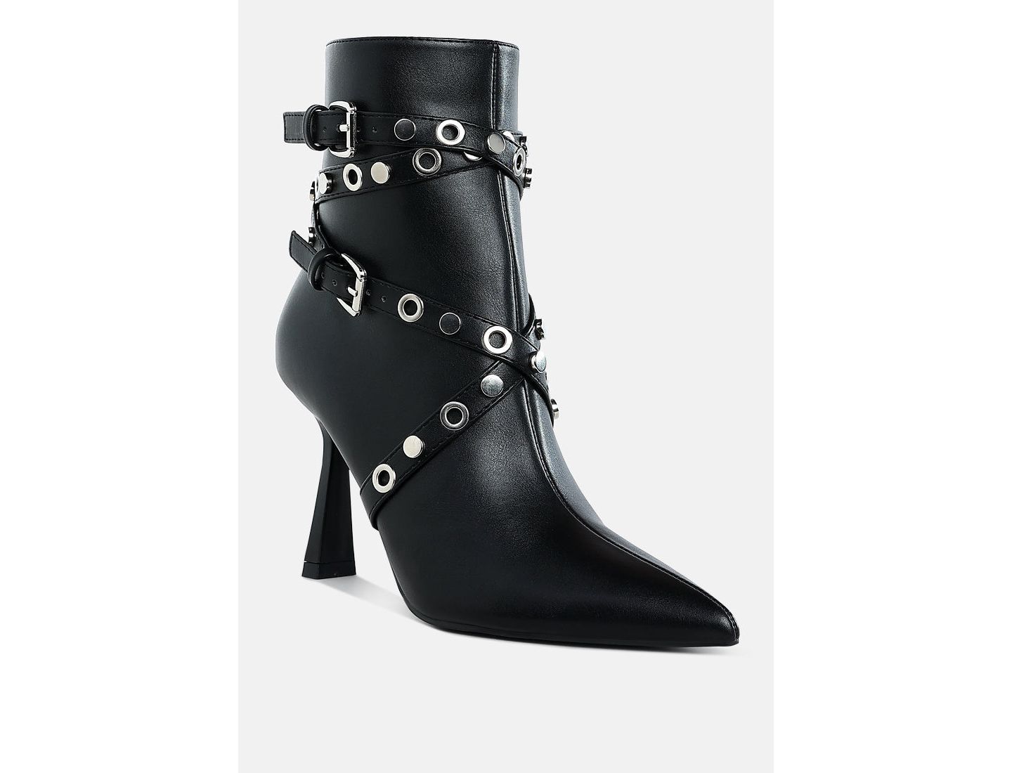 Женские ботинки London Rag Jaunts Eyelets and Studs Harness Ankle, цвет: Чёрный — фото 5