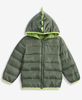 Boys' Toddler 2T-4T Dino Lightweight Hooded Packable Jacket
