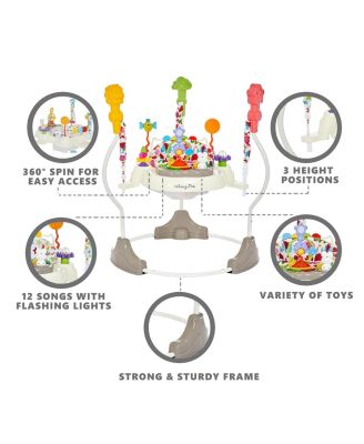 Zany 2-in-1 Baby Activity Center and Bouncer in Elephant Print