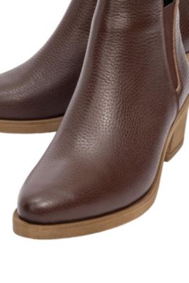 Dovena Leather Block Heel Ankle Boot (Women